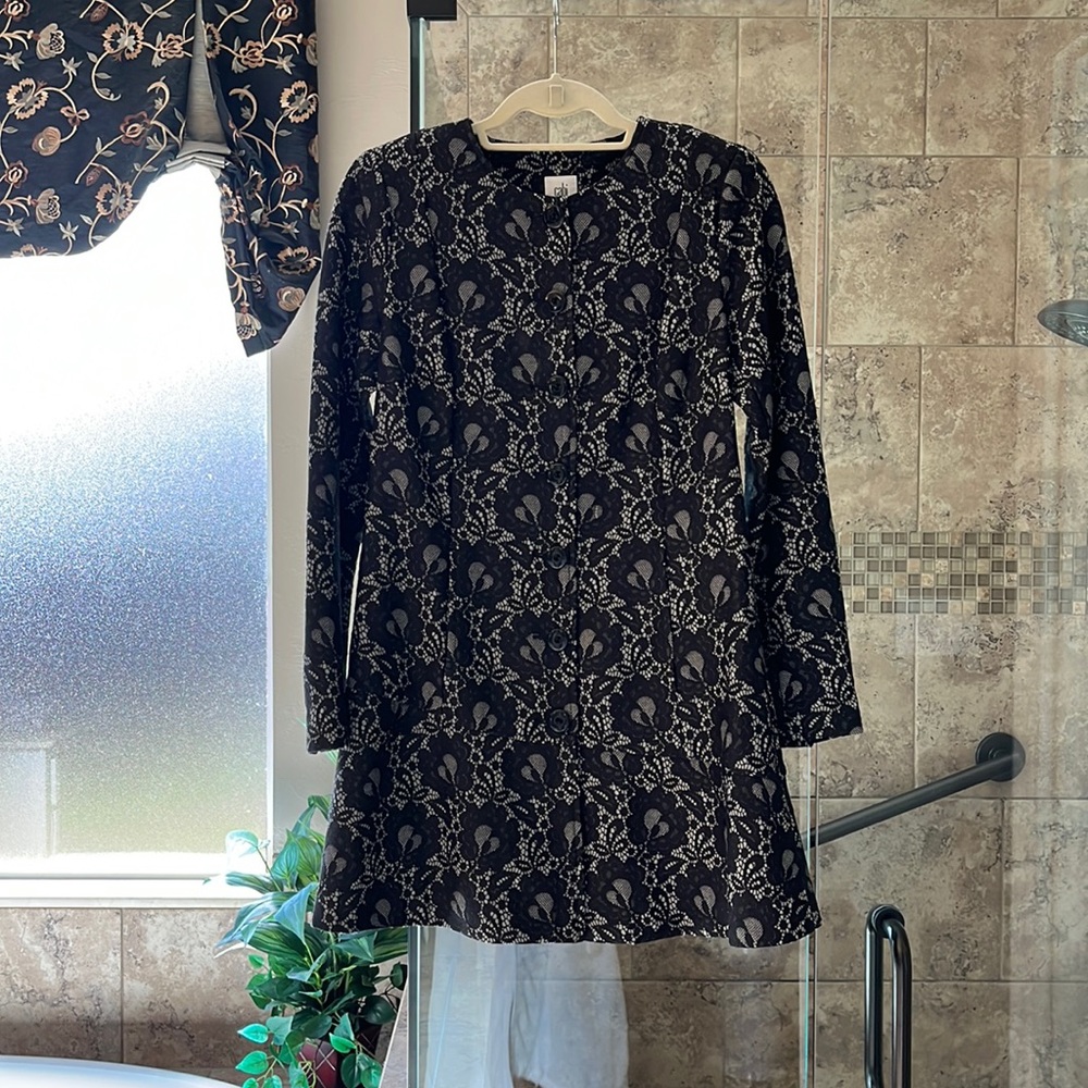 CAbi Black Lace Coat